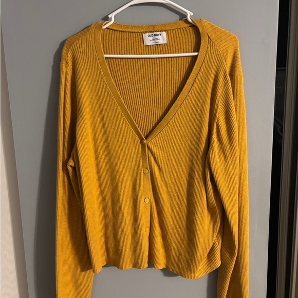 Old Navy Mustard Cardigan Sweater - Picture 1 of 2